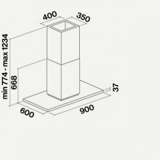 Zenith NRS Island Hood 180 cm 800 M³/H