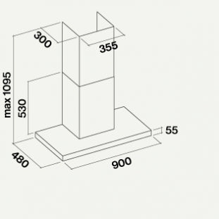 Lumina Wall Mounted Hood 120 cm 800 M³/H