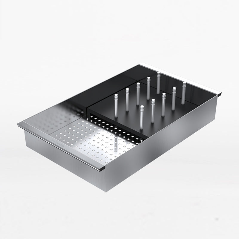 Sliding Colander with Draining Rack