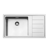 BUILT IN SINK SINGLE BOWL WITH RIGHT TRAY 86 CM