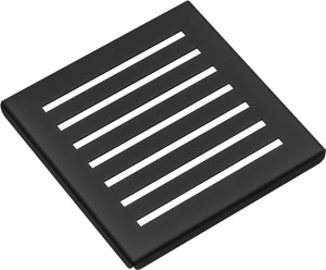 Black stainless steel she...