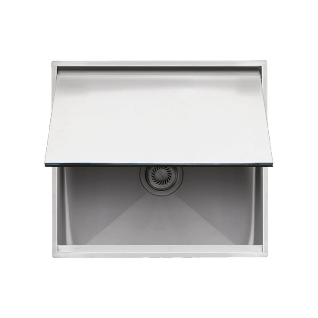 BUILT IN SINK SINGLE FLUSH-MOUNTED STAIN LESS STEEL OUT DOOR