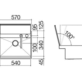 BUILT IN SINK SINGLE FLUSH-MOUNTED STAIN LESS STEEL OUT DOOR