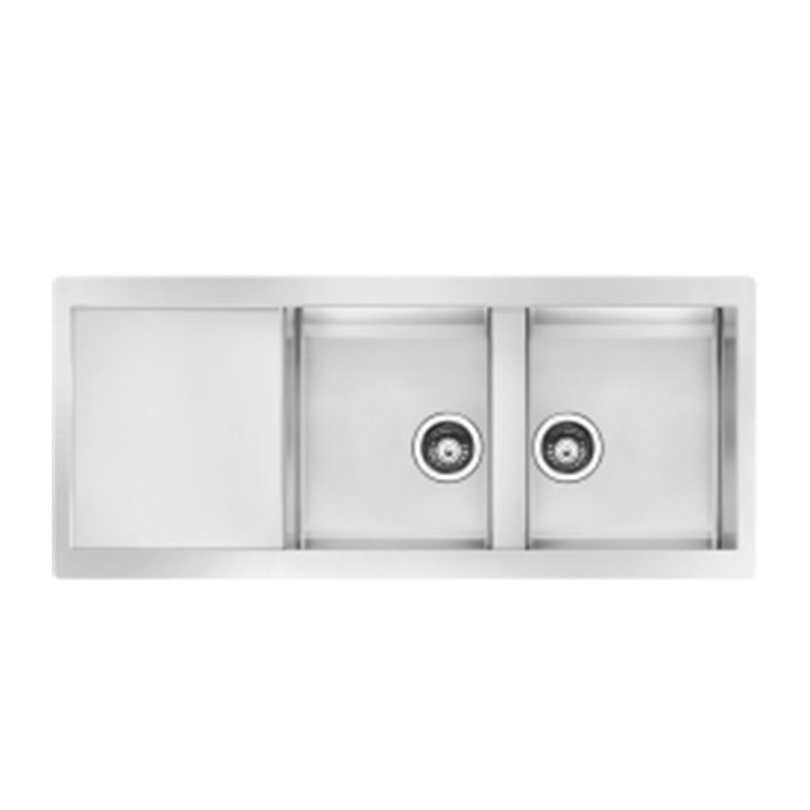 BUILT IN SINK UNIVERSALE SQUARED 2 BOWL WITH TRAY 116 CM