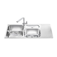 BUILT IN SINK PIANO DESIGN 2 BOWL RIGHT TRAY 116 CM