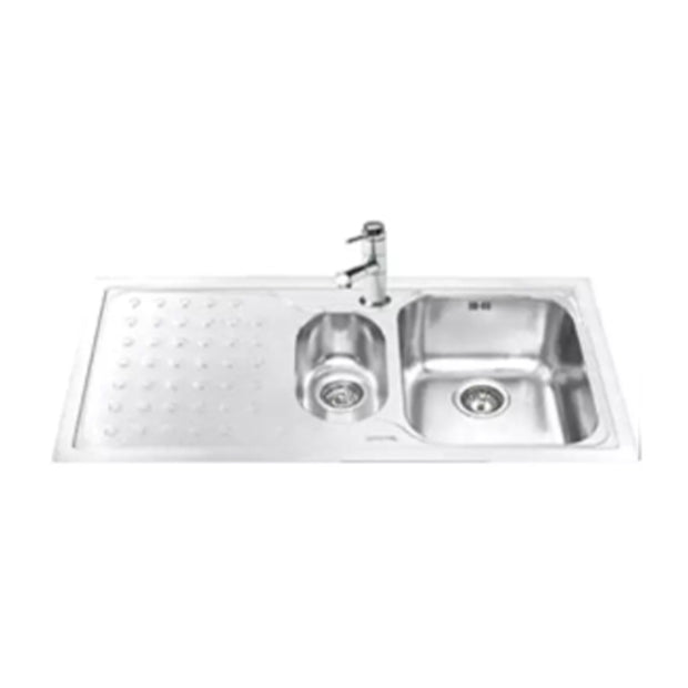 BUILT IN SINK 1 + 1/2 BOWL LEFT TRAY 100 CM