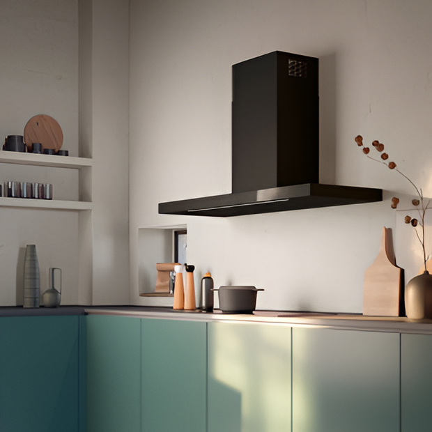 WALL HOOD PLANE BLACK  90CM