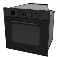 CITY ONE GLASS BUILT IN OVEN BLACK MULTIPROGRAM 60CM