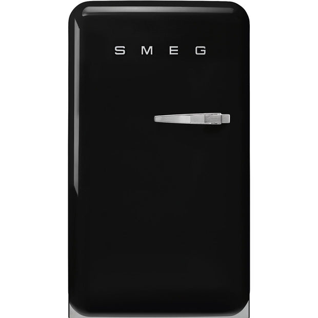 BLACK MINIBAR REFRIGERATOR ONE DOOR, FREE STANDING 50'S STYLE