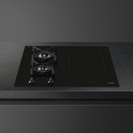 MIXED HOB BLACK GLASS CLASSICA ULTRA LOW PROFILE 65 CM 2 GAS 2 INDUCTION