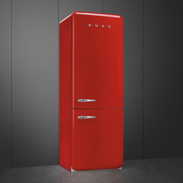 50'S STYLE FREE STANDING RED COMBINED REFRIGERATOR