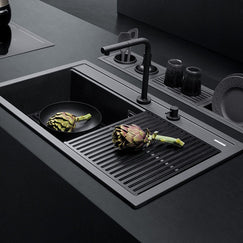 BUILT IN BARAZZA SINK BUILT-IN CITY GRANITE 90CM WITH TAP & KIT.ACC.