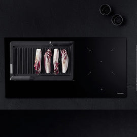 90 CM BUILT-IN AND FLUSH CITY HOB, 4 MM BLACK GLASS CERAMIC, 3 INDUCTION ZONES