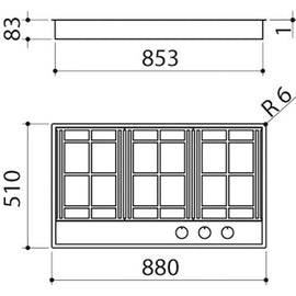 LAB EVOLUTION BUILT IN HOB 90CM