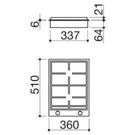 B-FREE BUILT IN  HOB 36CM