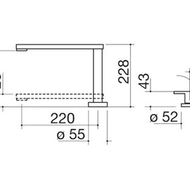 TAP MIXER B_FREE RETRACTIBLE UP & DOWN SATIN STAINLESS STEEL