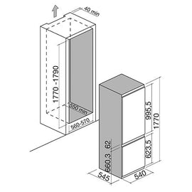 AURA ONE BUILT-IN COMBI-REFRIGERATOR 60CM