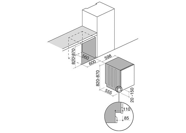 AURA ADVANCE BUILT-IN FULLY INTEGRATED DISHWASHER 60CM