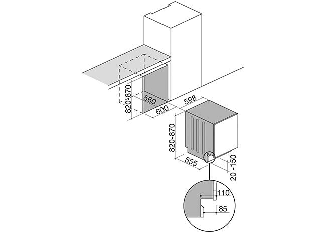 AURA ADVANCE BUILT-IN FULLY INTEGRATED DISHWASHER 60CM