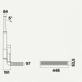 Downdraft Hood 120 cm 800 m³/h