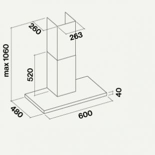 Lumen Wall Mounted Hood 90 cm 800 M³/H