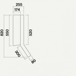 Rialto Wall Mounted Hood 50 cm 800 M³/H