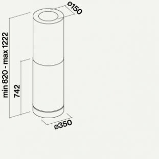 Polar Light Island Hood 35 cm 800 M³/H
