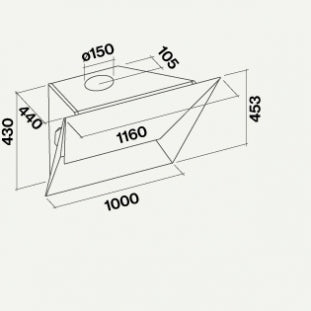 Prisma Wall Mounted Hood 85 cm 800 M³/H