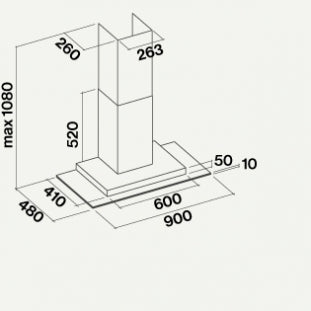 Exploit Wall Mounted Hood 90 cm 800 M³/H